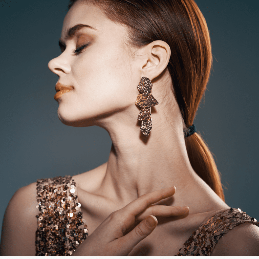 model wearing jewelry