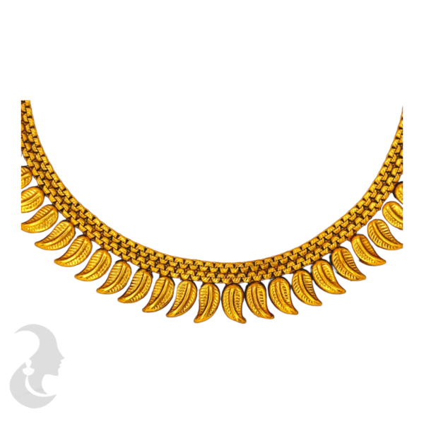 Gold Mango Necklace -Studs, Product Code: V-1011 - Image 2