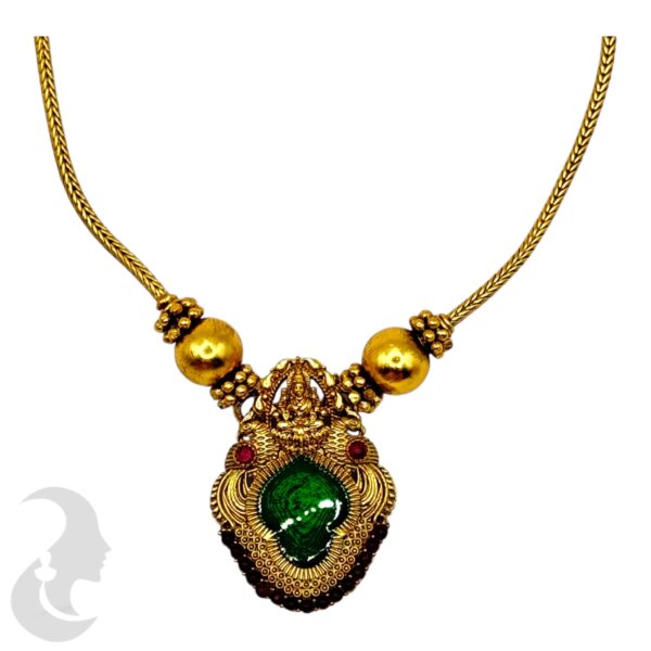 Lakshmi Design Palakka Pendant Green Enamel - Studs, Product Code: V-2068 - Image 2