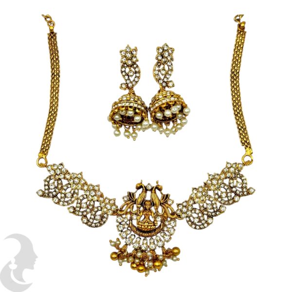 Lakshmi Design Choker Set- Jhumka, Product Code: V-2081