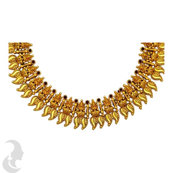 Lakshmi Necklace Red Stones- Studs, Product Code: V-2139 - Image 2