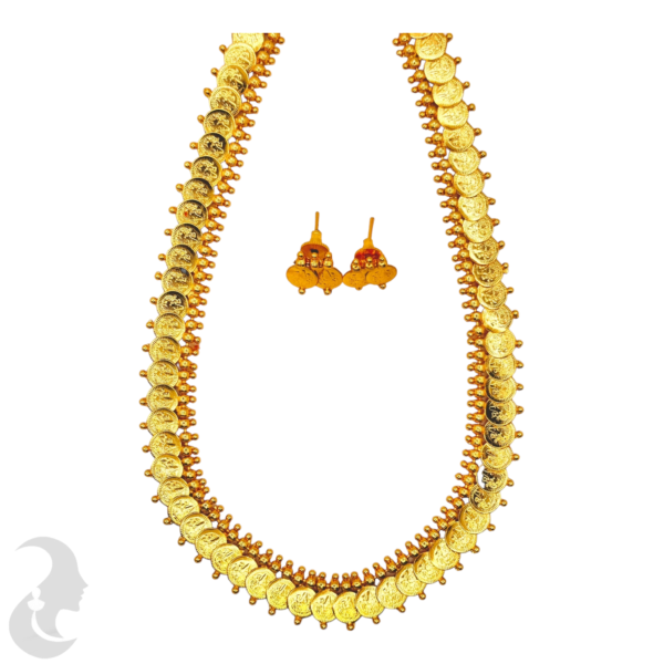 Lakshmi Coin Necklace - Coin Studs, Product Code: V-1094