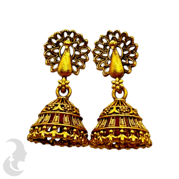 Fashion Jhumka- Peacock Design, Product Code: V-1352