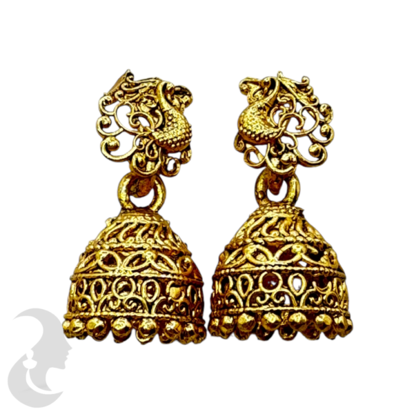 Fashion Small Jhumka- Peacock Design, Product Code: V-1355