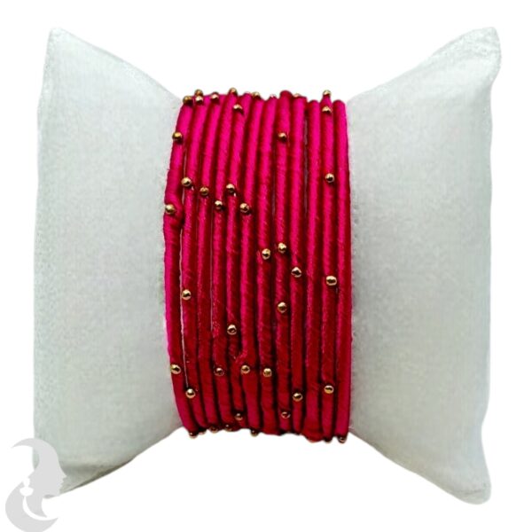 Fashion Bangles- Pink Thread- 12 Set, Product Code: V-1929