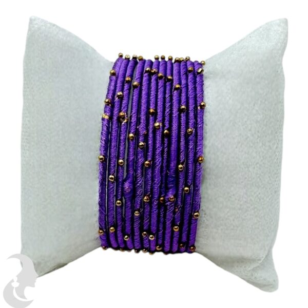 Fashion Bangles- Violet Thread- 12 Set, Product Code: V-1935