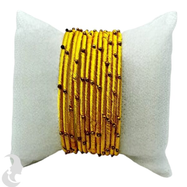 Fashion Bangles- Yellow Thread- 12 Set, Product Code: V-1938