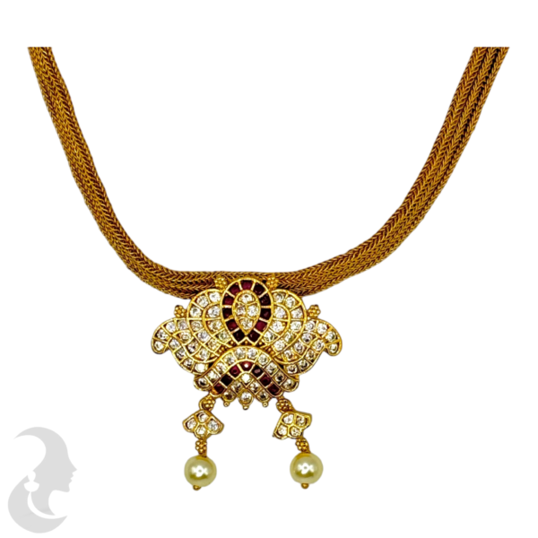 AD Stone Choker- Studs, Product Code: V-1519 - Image 2