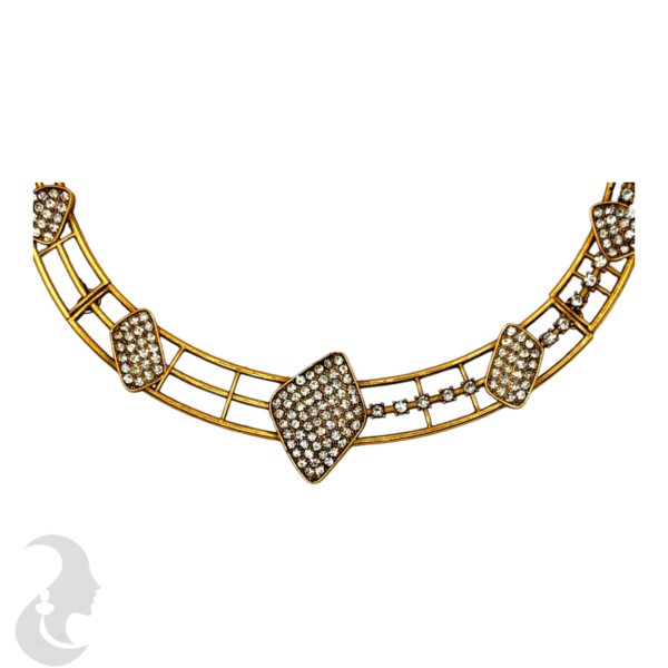 Choker- Unique Design- Plain Stones- Studs, Product Code: V-1533 - Image 2