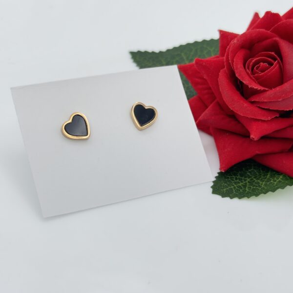 Stainless Steel Rosegold Plated Heart Shaped Stud Earring, Product Code: D-5110