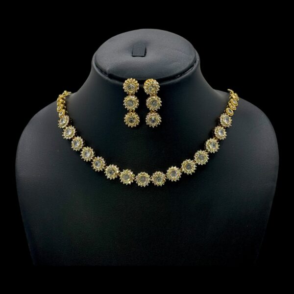 Premium AD Necklace- AD Stones- Studs, Product Code: V-1580