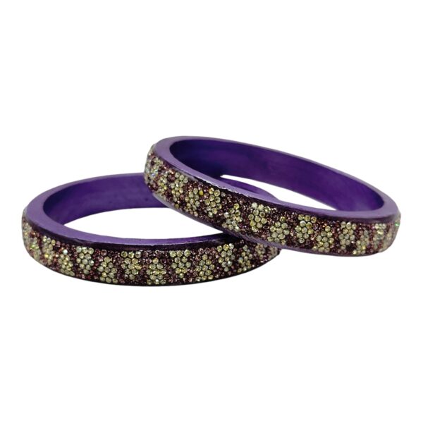 Lac Bangles- Violet Color- 2 Bangles Set, Product Code: V-2525