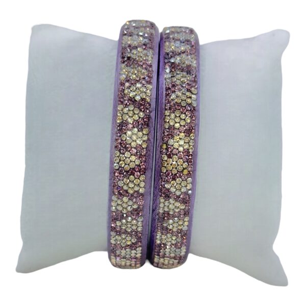 Lac Bangles- Violet Color- 2 Bangles Set, Product Code: V-2525 - Image 2