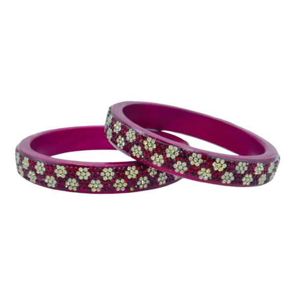 Lac Bangles- Maroon Color- 2 Bangles Set, Product Code: V-2537