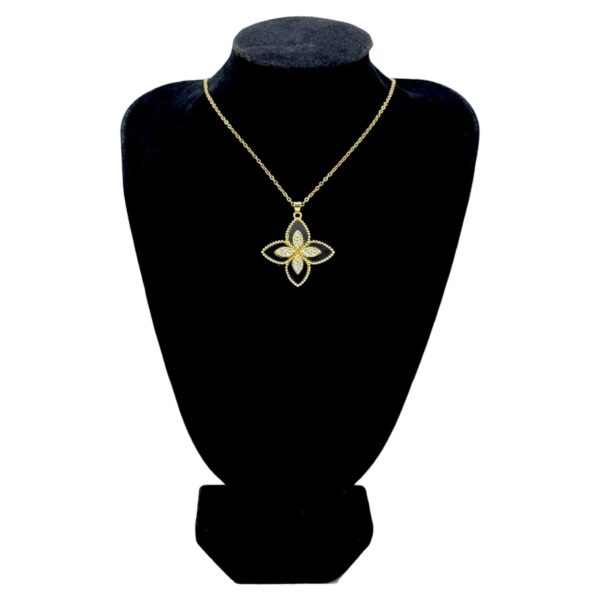 Stainless Steel Clover Pendent Chain Necklace, Product Code: D-5174 - Image 2