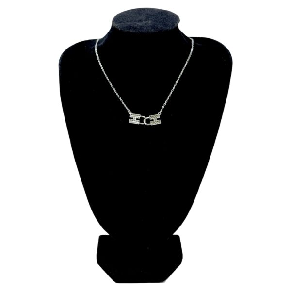 Stainless Steel H Letter Interlocked Pendent Chain Necklace, Product Code: D-5181 - Image 2