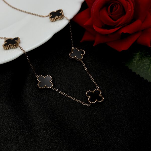 Stainless Steel Clover Link Necklace, Product Code: D-5182