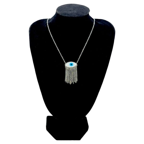 Stainless Steel Evil Eye Hanging Chain Pendent Necklace, Product Code: D-5197 - Image 2