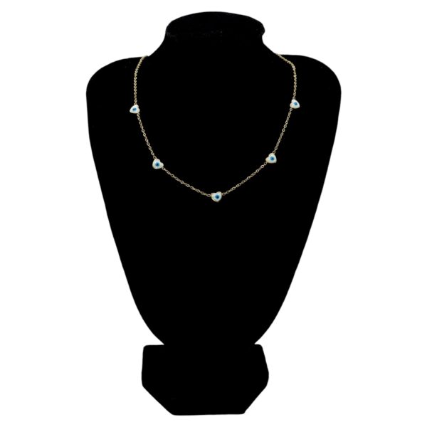 Stainless Steel Evil Eye Link Necklace, Product Code: D-5200 - Image 2