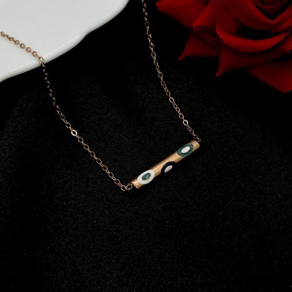 Stainless Steel Enamel Pendent Necklace, Product Code: D-5214