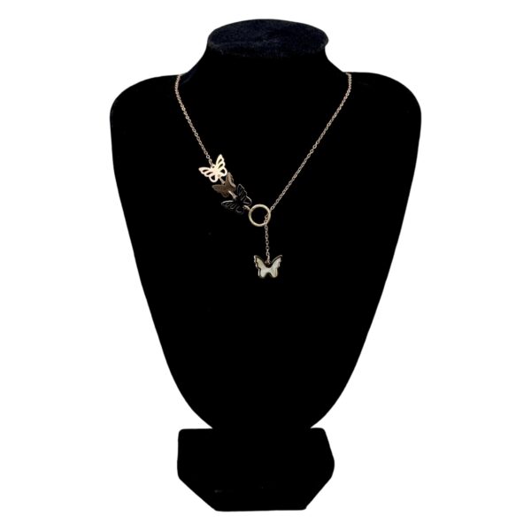 Stainless Steel Hanging Butterfly Necklace, Product Code: D-5219 - Image 2