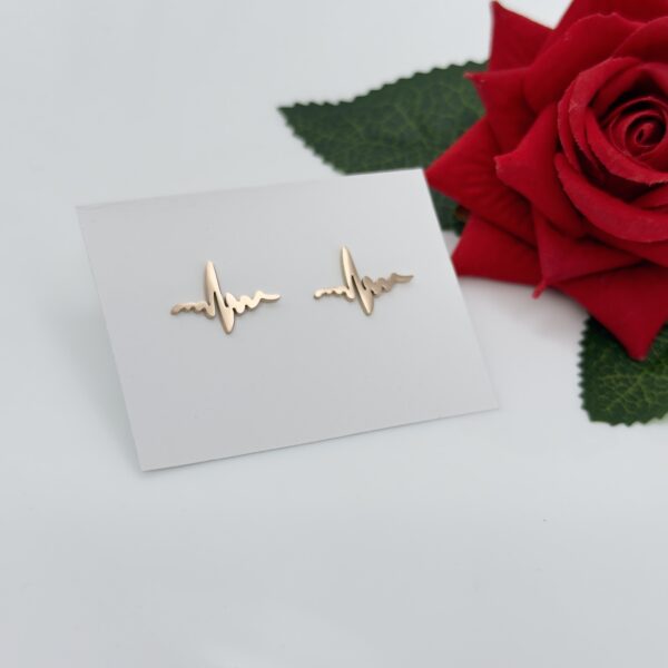 Stainlees Steel Rose Gold Plated Stud Earring, Product Code: D-5095