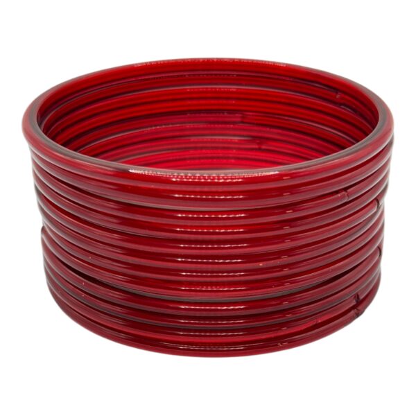 Plain Glass Bangles- Maroon Color- 12 Bangles Set, Product Code: V-2606 - Image 2