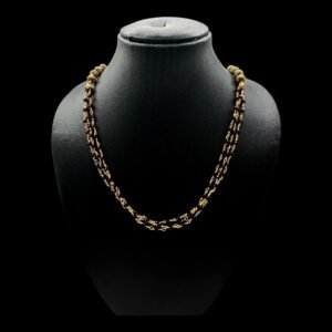 Three Layer Beads Necklace- Maroon Color, Product Code: V-3079