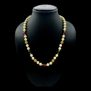 Beads Necklace- Pearl & Multi Color Beads, Product Code: V-3098