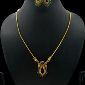 Palakka Pendant- Maroon Color- Studs, Product Code: V-3130